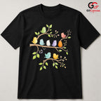 Colorful Bird Floral Tee Shirt Spring Event Cute Nature Unisex Graphic Tee