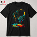 Colorful Music T-Shirt Unisex Teen Music Lover Fan Casual Graphic Apparel Shirt