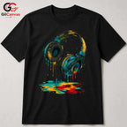 Colorful Music T-Shirt Unisex Teen Music Lover Fan Casual Graphic Apparel Shirt