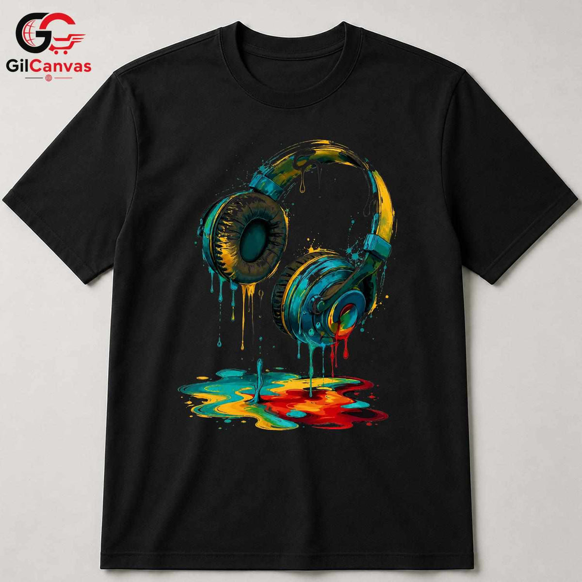 Colorful Music T-Shirt Unisex Teen Music Lover Fan Casual Graphic Apparel Shirt
