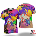Colorful Paint Drop 3D T-Shirt, Vibrant Unisex Abstract Graphic Tee Summer Festivals