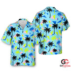 Colorful Palm Hawaiian Shirt For Beach Parties Ideal Men Summer Vibes Wear