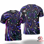 Colorful Swirl 3D T-Shirt, Fashionable Unisex Graphic Tee Gift For Festivals
