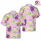 Colorful Turtle Floral Shirt Men, The Perfect Summer Vibe For Beach Parties