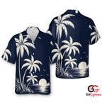 Comfy Palm Tree Hawaiian Shirt For Summer Vacation Unisex Beachwear Vibe
