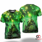 Cool Cosmic Art 3D T-Shirt, Vibrant Unisex Space Graphic Tee For Summer Vacations