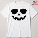 Cool Pumpkin Face Funny T-Shirt Unisex Spooky Halloween Gift For Kids Teens