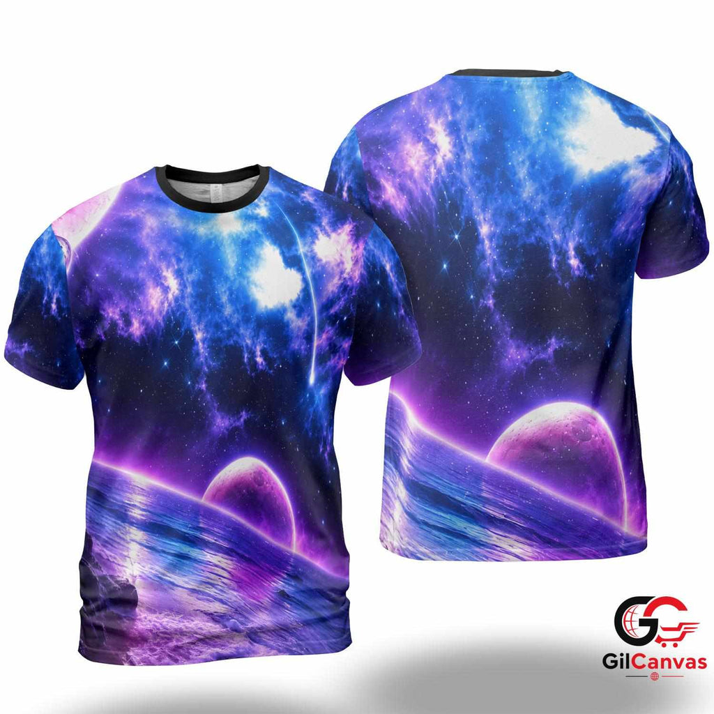 Cosmic Alien Sci-Fi 3D T-Shirt, Unisex Space Adventure Tee Gift For Gamers Fun
