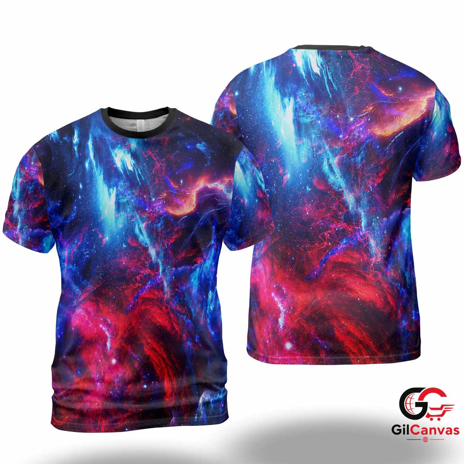 Cosmic Space 3D T-Shirt, Beautiful Unisex Galaxy Graphic Tee For All Seasons