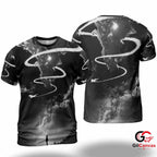 Cosmic Swirls Space 3D T-Shirt, Unisex Galaxy Graphic Tee Gift For Enthusiasts