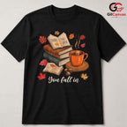 Cozy Fall Reading T-Shirt Unisex Autumn Book Lover Enthusiast Perfect Gift