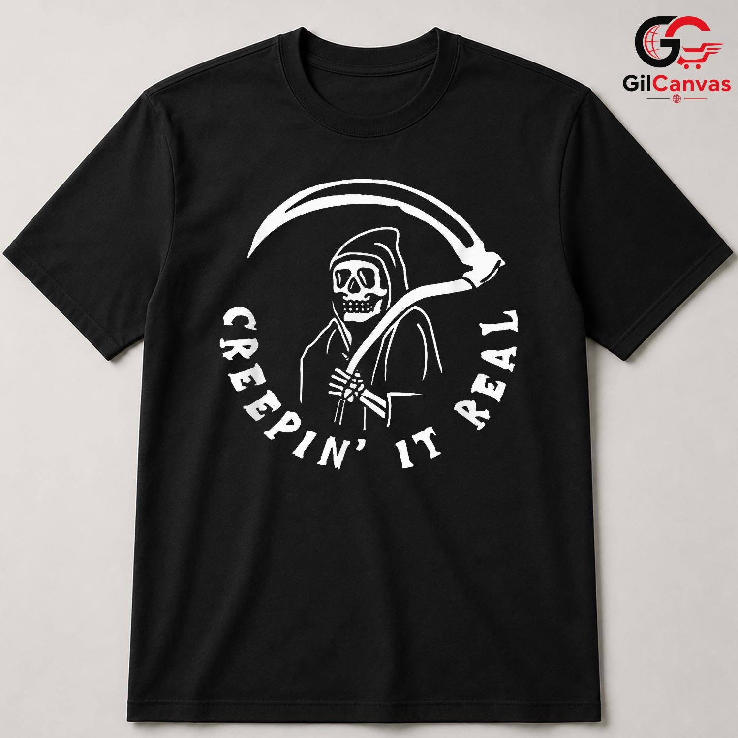 Creepin It Real Halloween T-Shirt Unisex Perfect Spooky Lover Gift For Teens