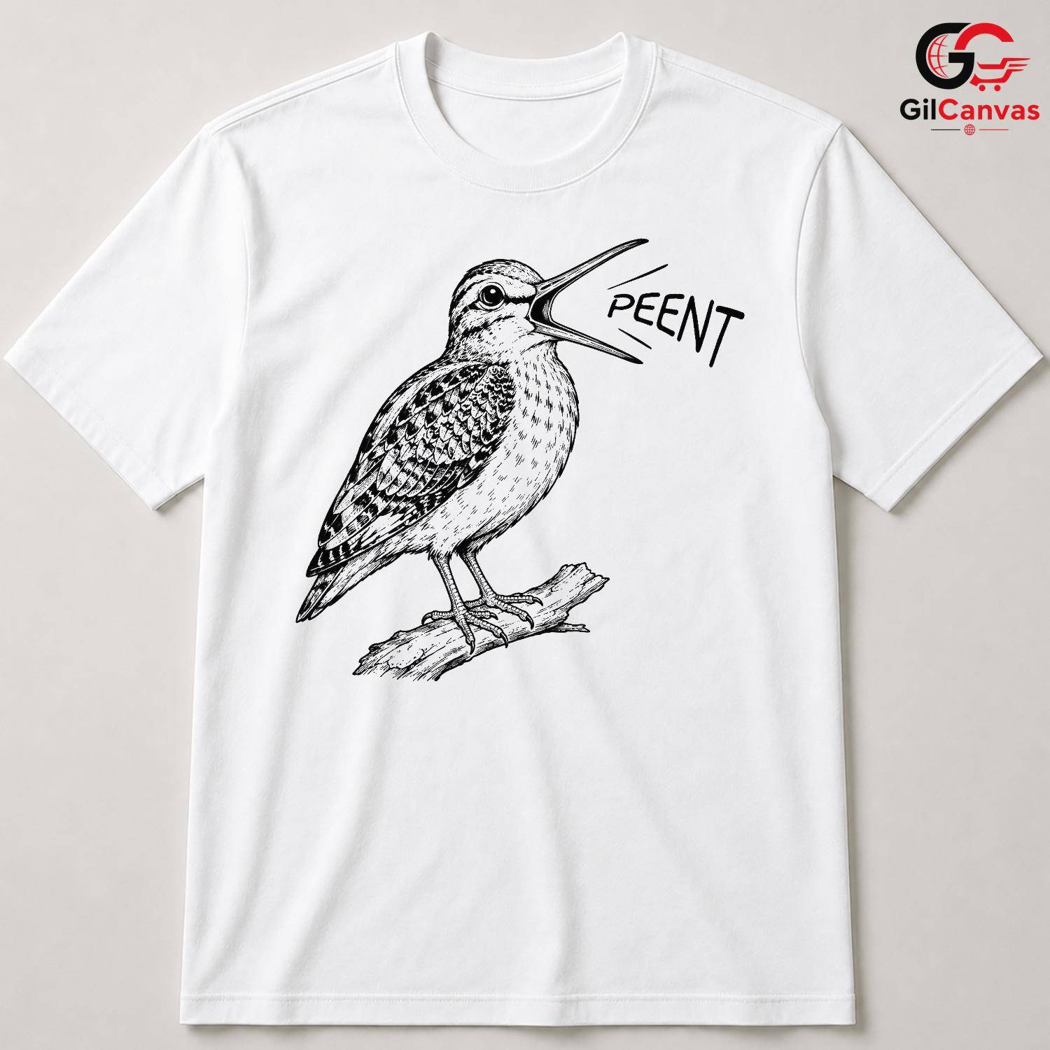 Custom Bird Illustration T-Shirt Nature Watcher Unique Unisex Gift Apparel