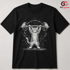 Cute Cat Barbell Workout T-Shirt Gym Fitness Lover Gift Unisex Graphic Apparel