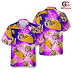 Cute Cat Taco Hawaiian Shirt, Fun Unisex Print for Summer Beach Parties