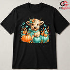Cute Cow Fall Festival T-Shirt Unisex Autumn Harvest Party Gift Kids Adults