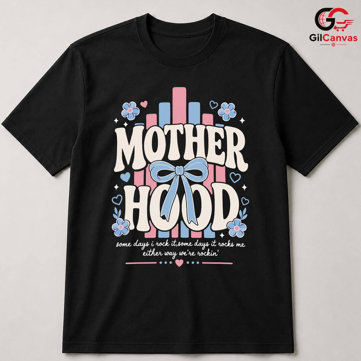 Cute Floral Motherhood T-Shirt Mothers Day Comfortable Unisex Graphic Tee