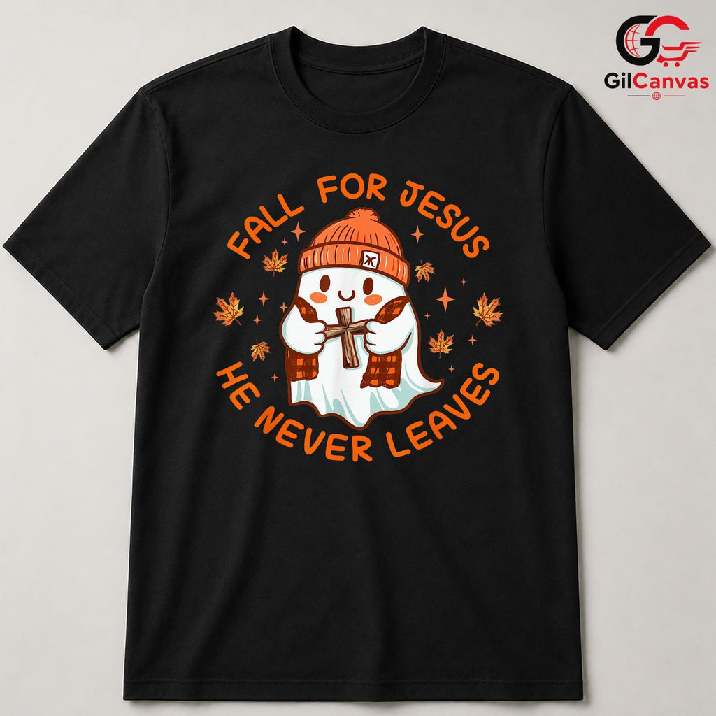 Cute Ghost Jesus Lover T-Shirt Unisex Fun Spooky Fall Christian Gift For Women