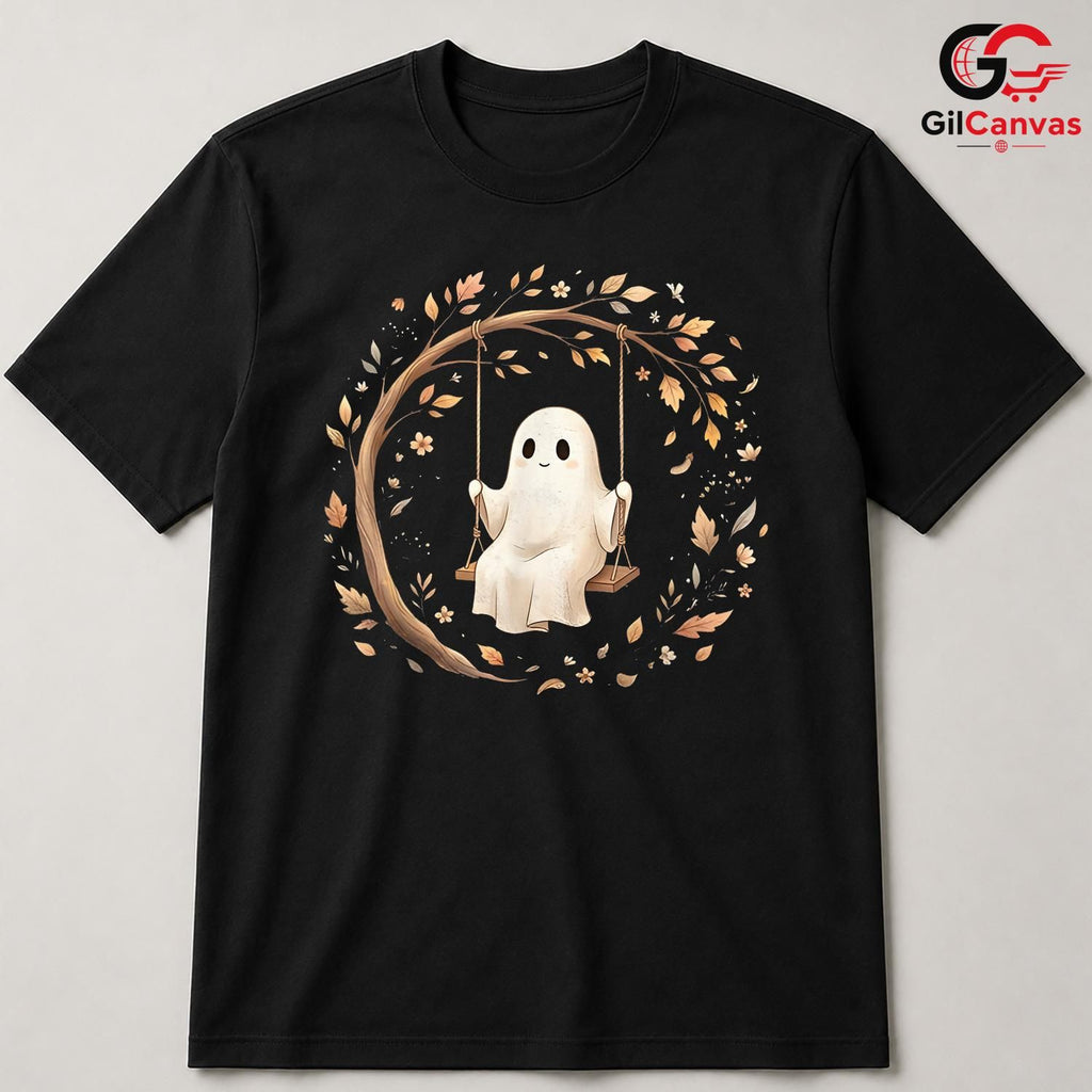 Cute Ghost Lover Fall Tee Shirt Unisex Spooky Halloween Party Gift Kids Teens
