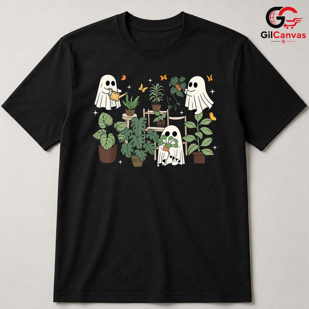 Cute Ghost Plant Lover Tee Shirt Unisex Spooky Botanical Gardening Gift Idea