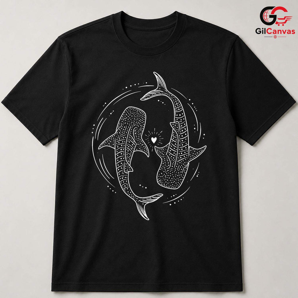 Cute Ocean Lover Shark T-Shirt Men Women Perfect Gift Occasion Marine Graphic