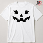 Cute Pumpkin Face Halloween T-Shirt Unisex Spooky Fall Celebration Gift Kids
