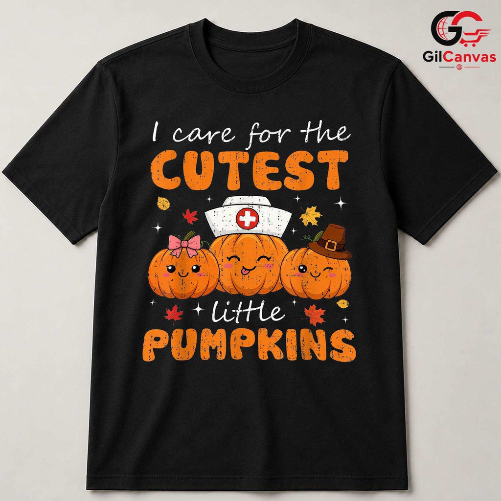 Cute Pumpkin Nurse T-Shirt Unisex Fun Fall Halloween Medical Gift For Kids