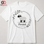 Cute Sheep Found T-Shirt Spring Celebration Custom Unisex Graphic Tee Gift