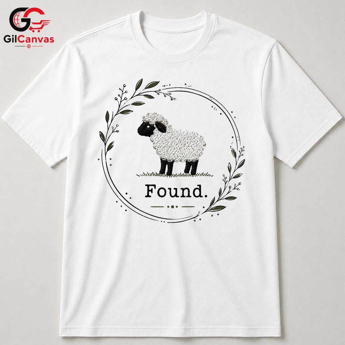 Cute Sheep Found T-Shirt Spring Celebration Custom Unisex Graphic Tee Gift