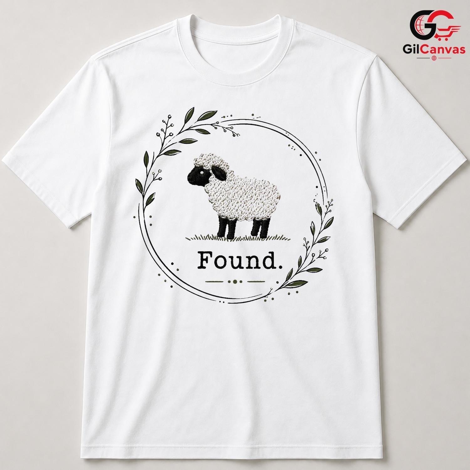 Cute Sheep Found T-Shirt Spring Celebration Custom Unisex Graphic Tee Gift