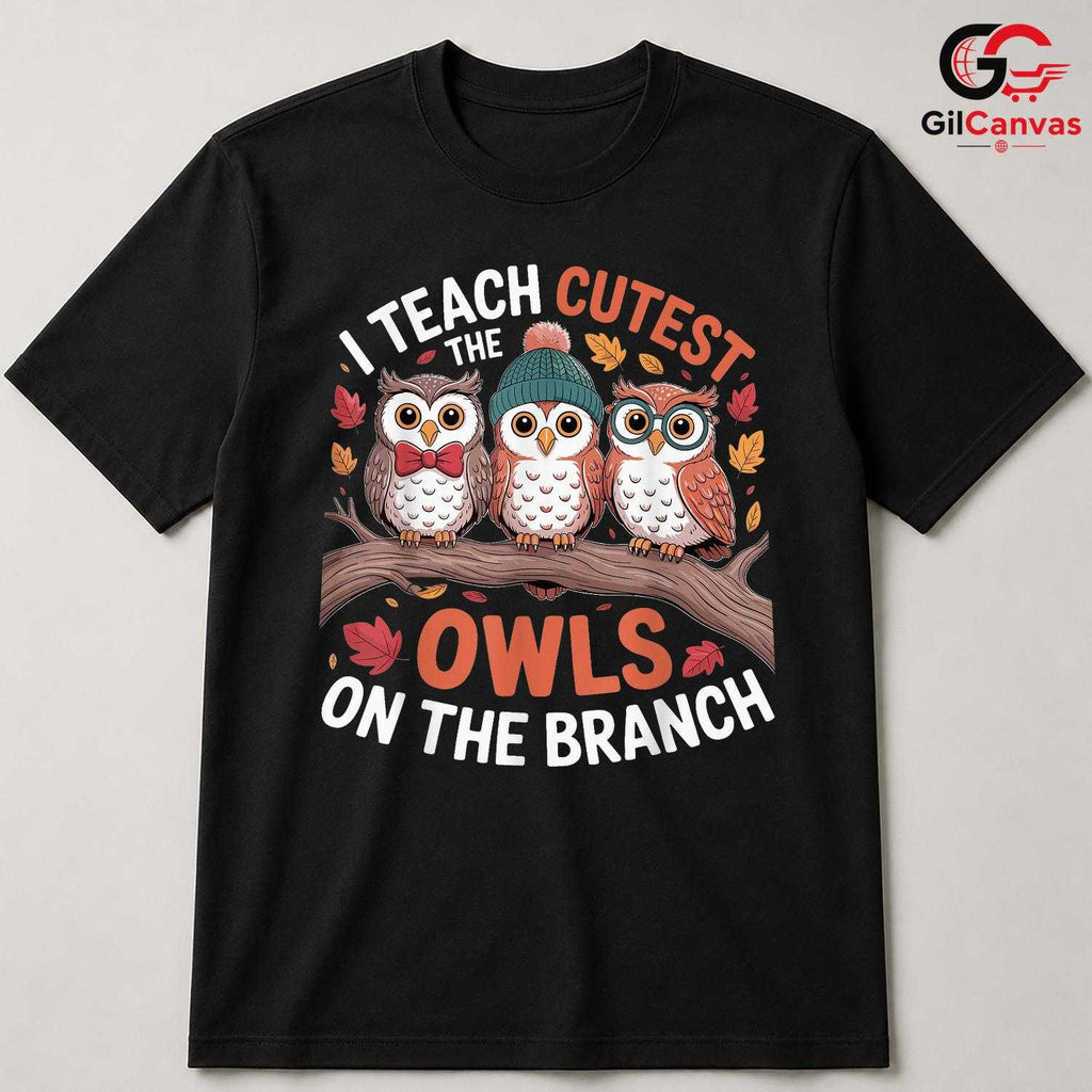Cute Teacher Owl Fall T-Shirt Unisex Fun Autumn School Event Perfect Gift