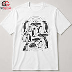Cute Winter Penguin T-Shirt Men Women Animal Lover Cozy Ice Graphic Apparel Shirt