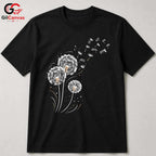 Dandelion Graphic T-Shirt Motivational Custom Design Inspirational Women Gift