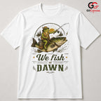 Dawn Fishing Frog Tee Shirt Outdoor Angler Adventure Unisex Graphic Apparel
