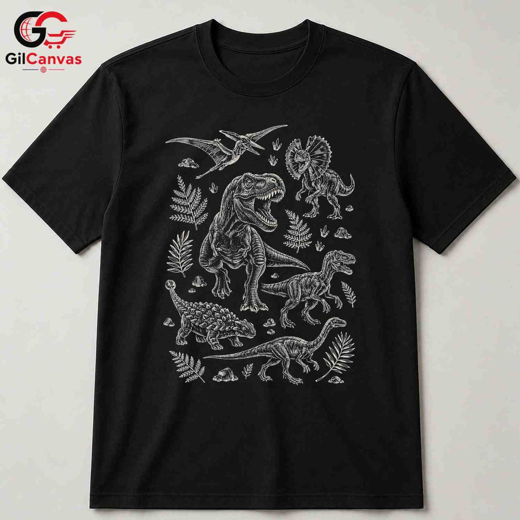 Dinosaur Adventure T-Shirt Young Explorer Kids Fun Graphic Tee For Boys Girls
