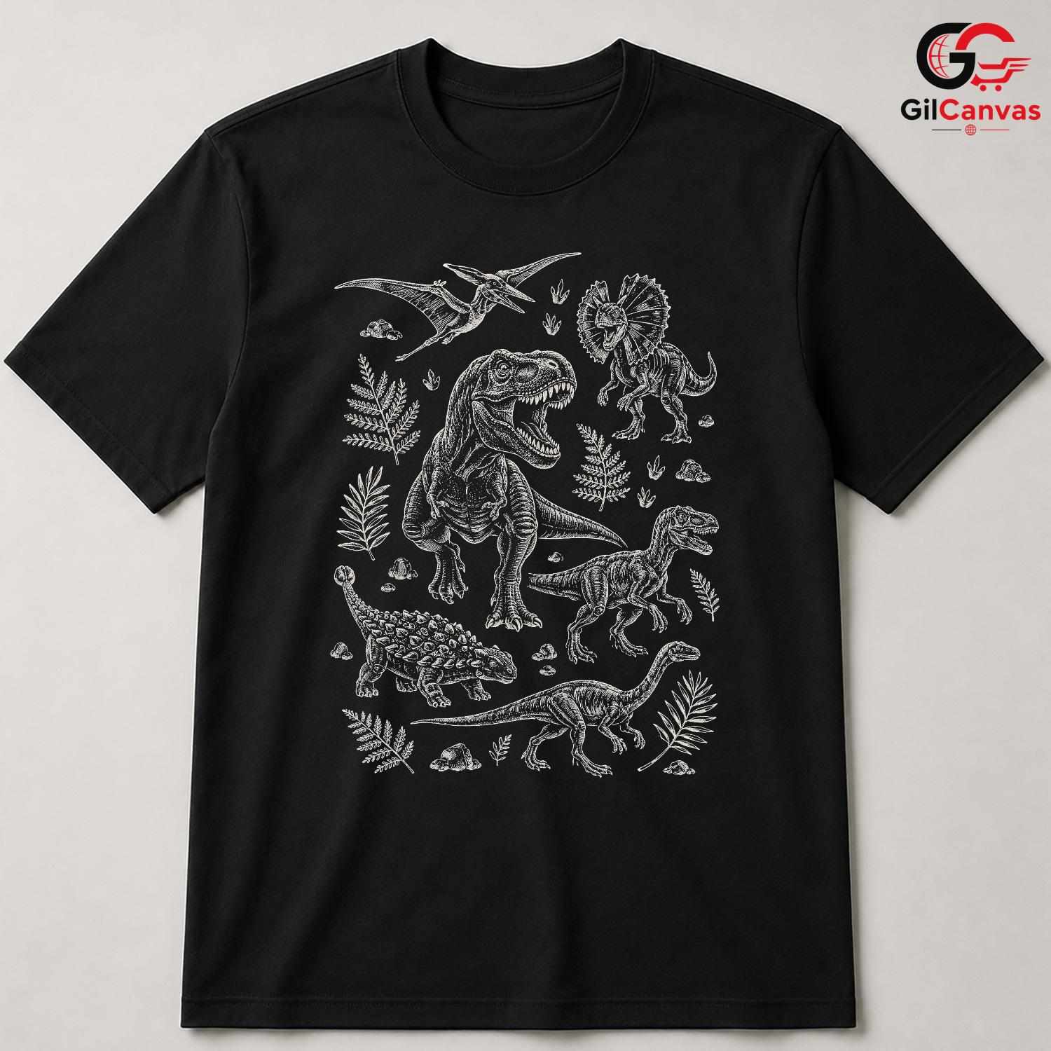 Dinosaur Adventure T-Shirt Young Explorer Kids Fun Graphic Tee For Boys Girls