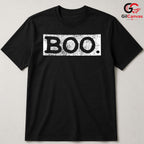 Distressed Boo Ghostly Text T-Shirt Unisex Spooky Fall Party Costume For All