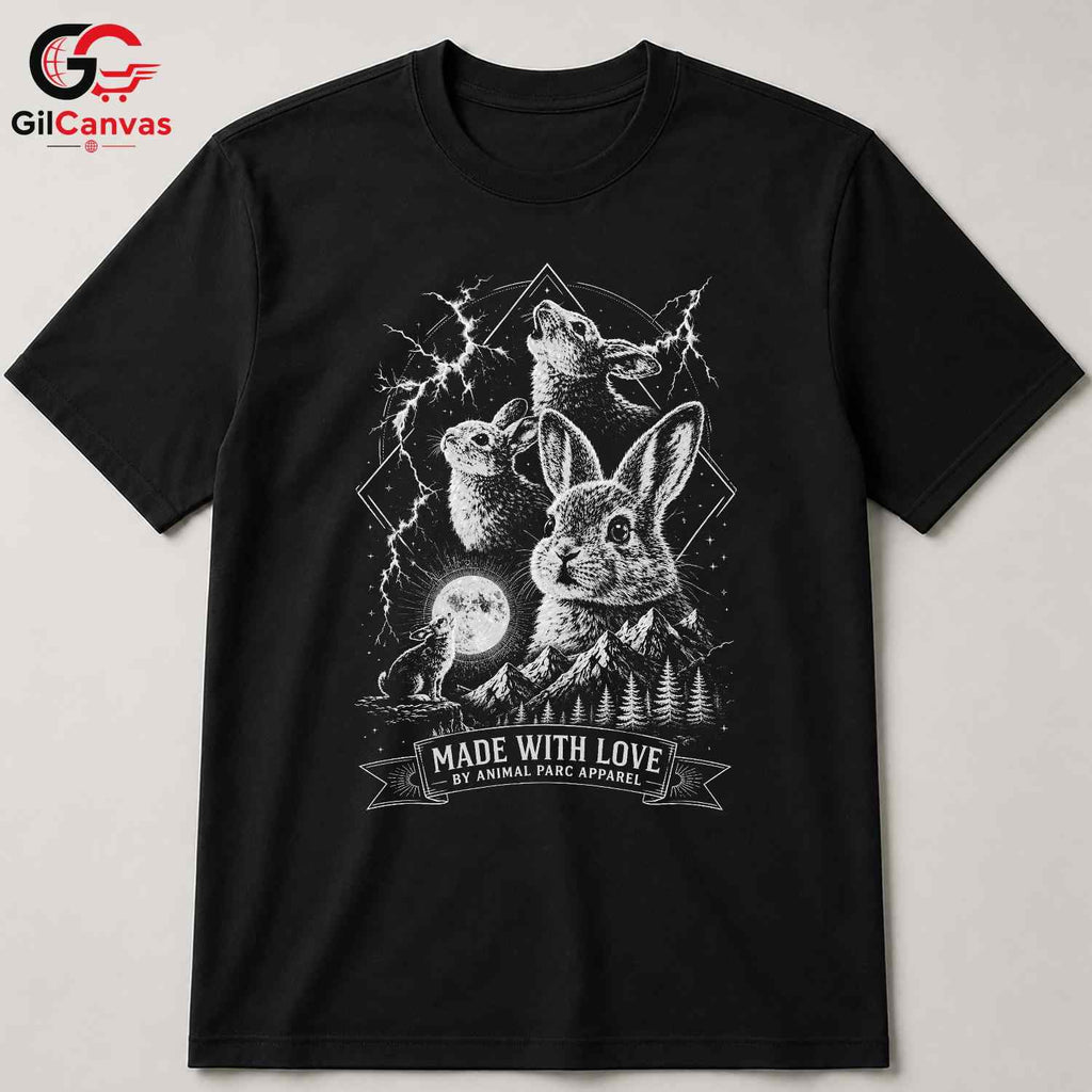 Earth Day Rabbit T-Shirt Unisex Cute Animal Lover Wildlife Graphic Casual Apparel