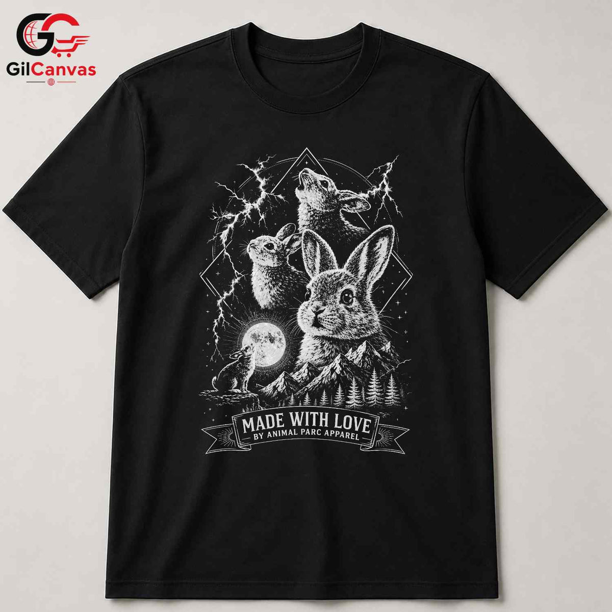 Earth Day Rabbit T-Shirt Unisex Cute Animal Lover Wildlife Graphic Casual Apparel
