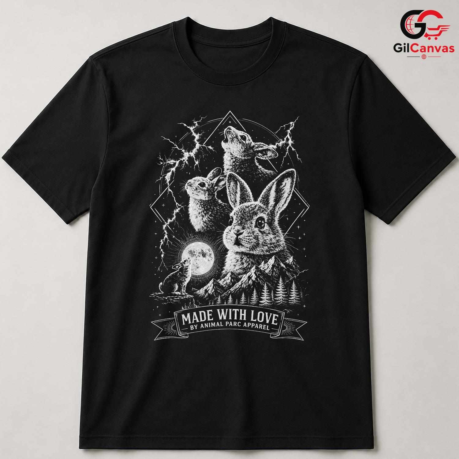 Earth Day Rabbit T-Shirt Unisex Cute Animal Lover Wildlife Graphic Casual Apparel