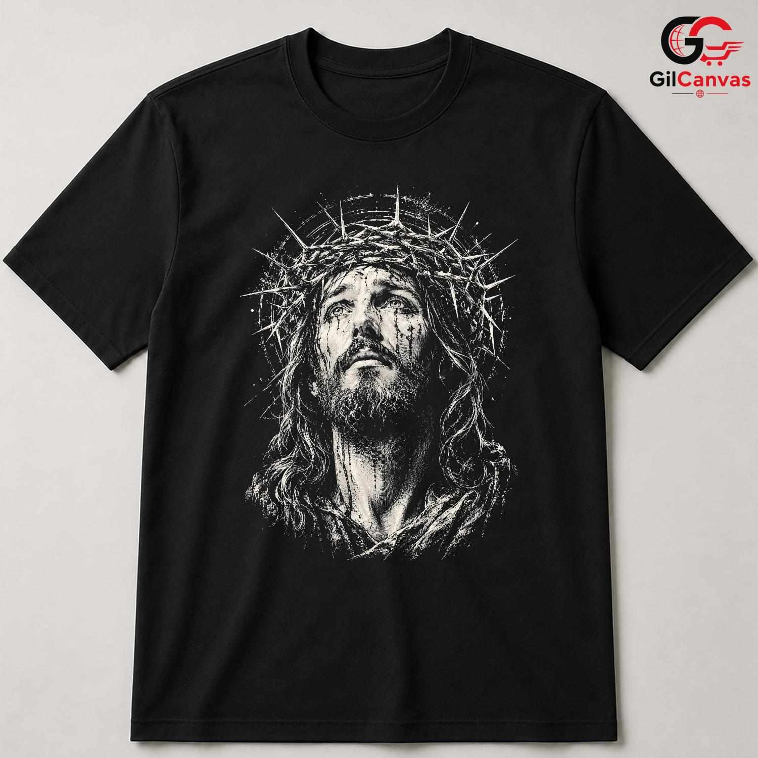 Easter Christ Portrait Shirt Faith Based Religious Apparel Men Women Apparel