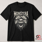 Edgy Skull With Leaves T-Shirt Spooky Halloween Unisex Graphic Apparel Tee