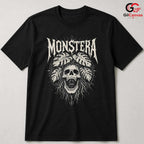 Edgy Skull With Leaves T-Shirt Spooky Halloween Unisex Graphic Apparel Tee
