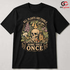 Edible Plants Skull T-Shirt Gothic Nature Halloween Unisex Graphic Apparel