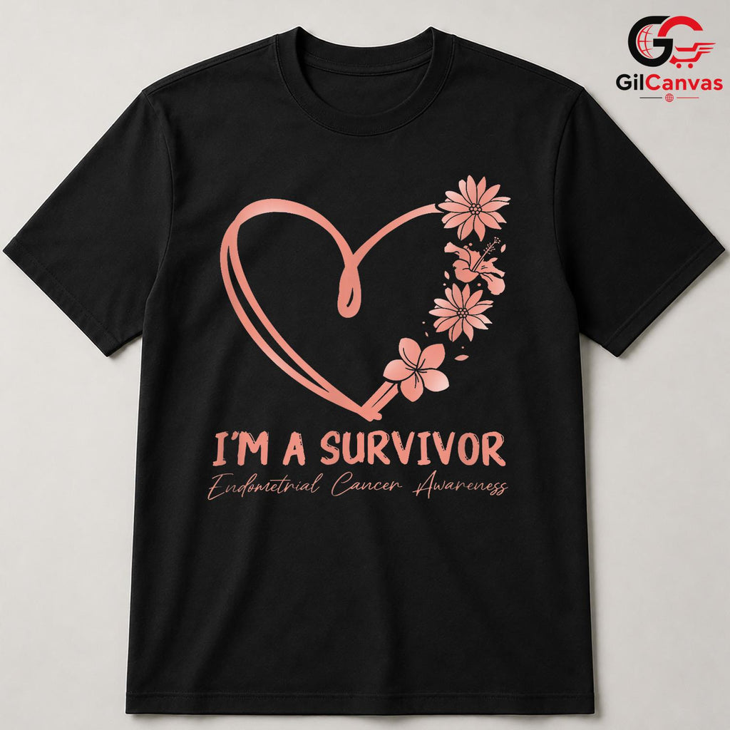 Endometrial Cancer Ribbon Tee Unisex Survivor Support Event Gift For Women