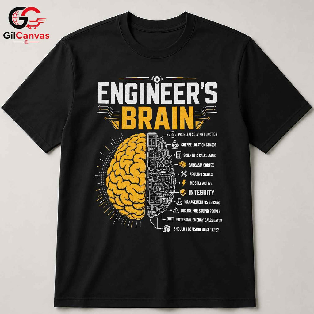 Engineer Brain Science T-Shirt Unisex Gift For Engineering Lovers Graphic Shirt