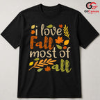 Fall Autumn Lover Seasonal Tee Unisex Perfect Cozy Gift For Kids And Adults