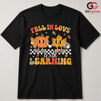 Fall In Love With Learning Tee Unisex Cute Pumpkin Leaf Gift For Kids Youth