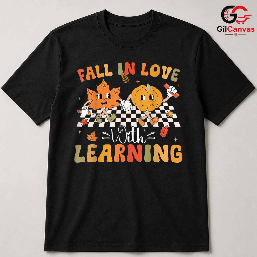 Fall Learning Character T-Shirt Unisex Cute Autumn Educational Gift For Kids