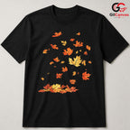 Fall Leaves Autumn Nature Tee Unisex Cozy Celebration Gift For Nature Lover
